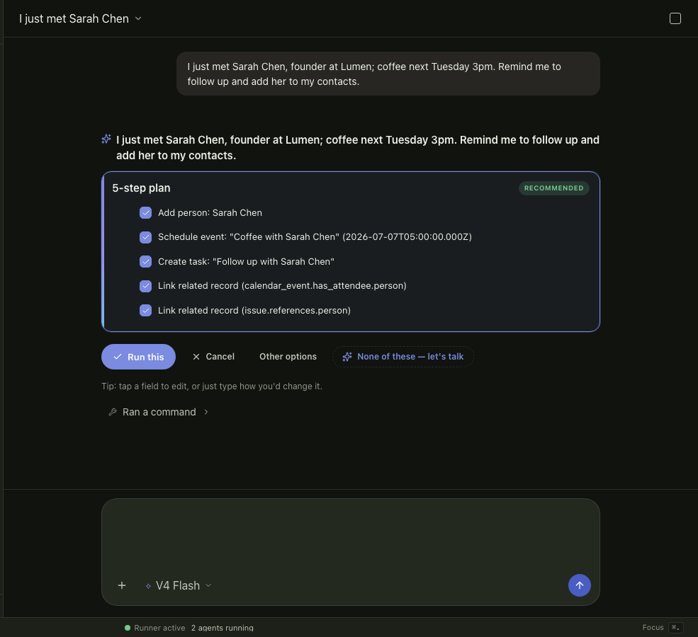 KnewMe staged confirmation plan